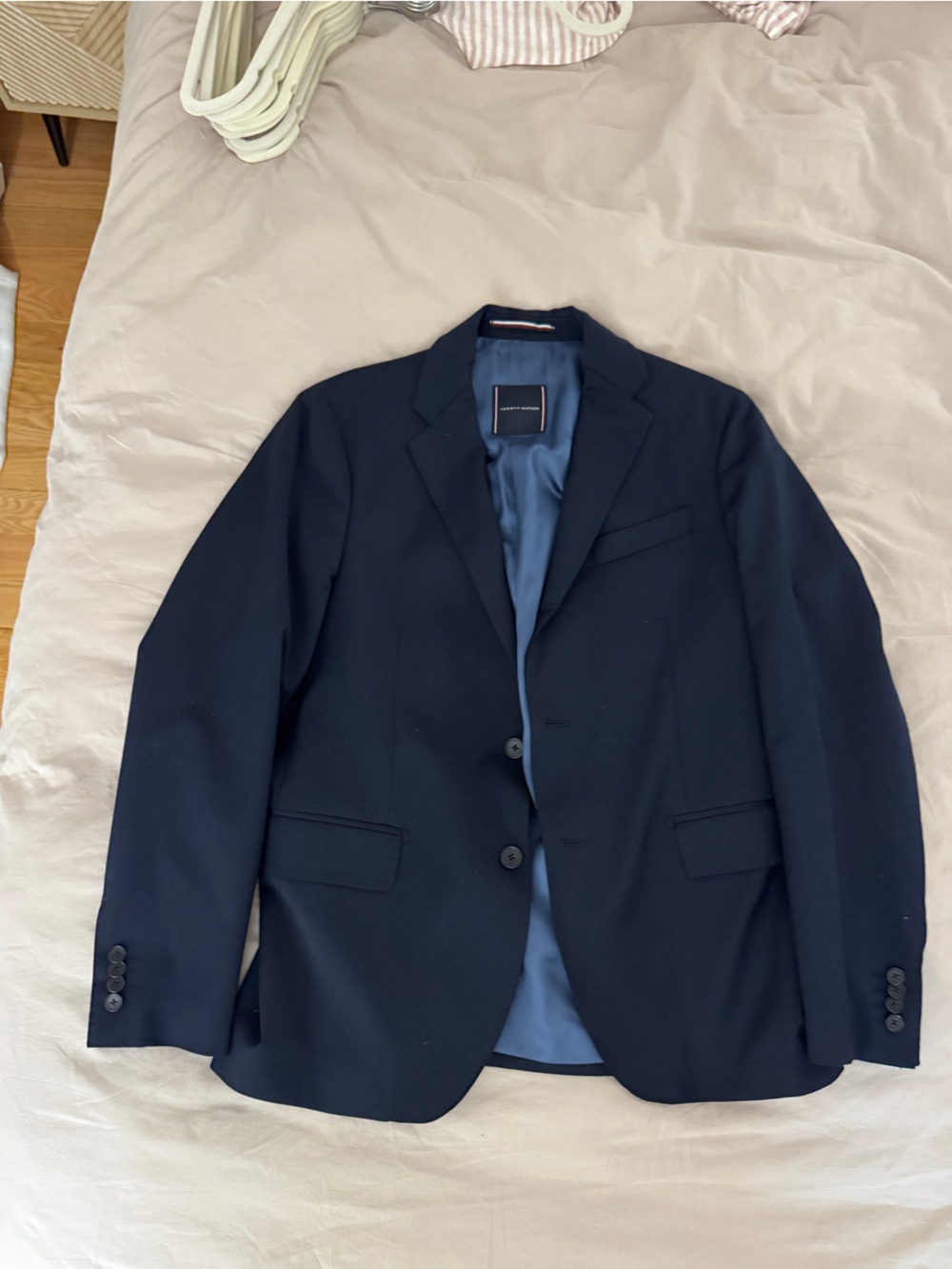 Men's Navy Wool-Blend Blazer - Tommy Hilfiger
